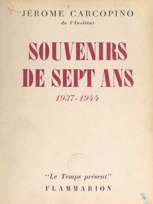 cover image of Souvenirs de sept ans